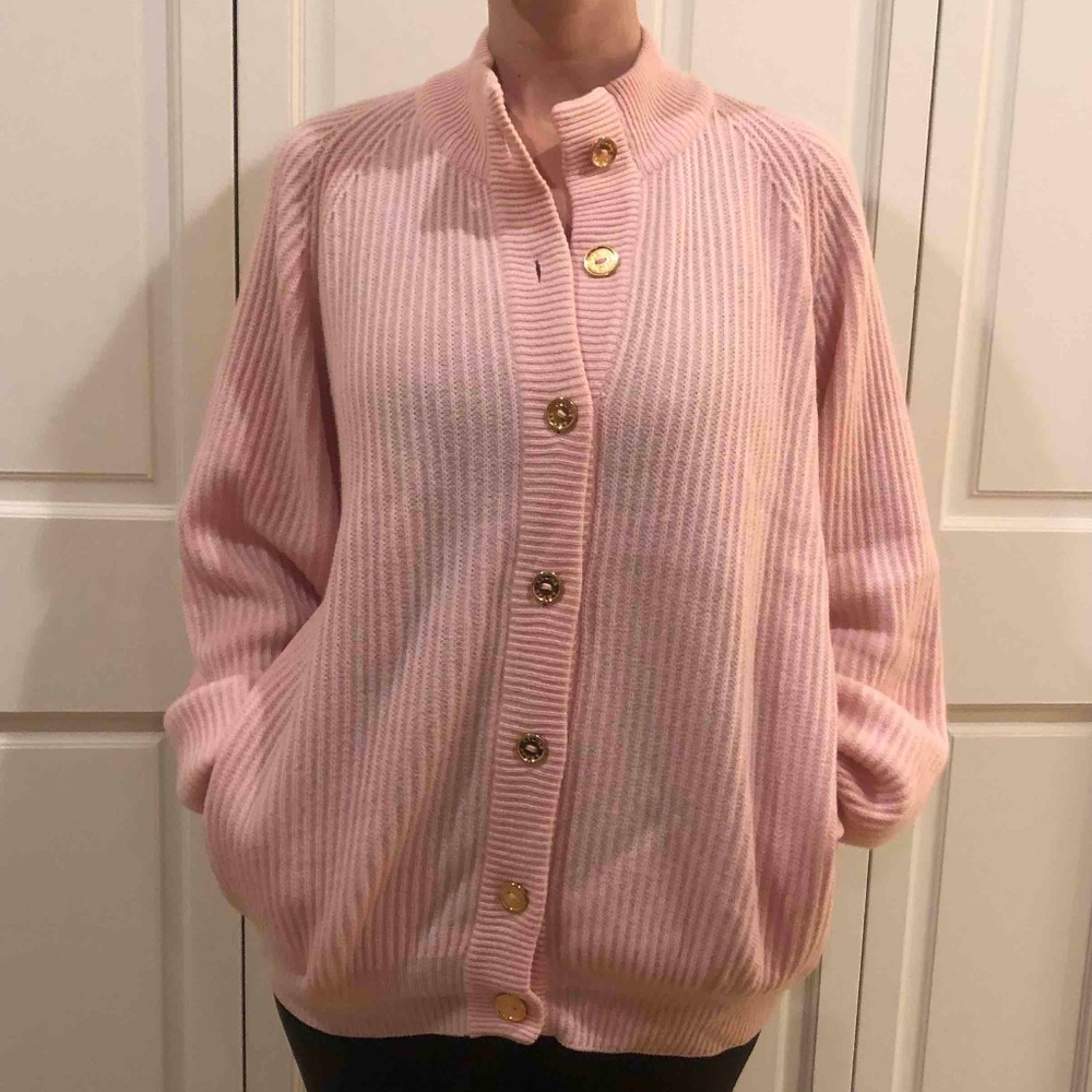 Cashmere Cardigan with Celine Sport Buttons